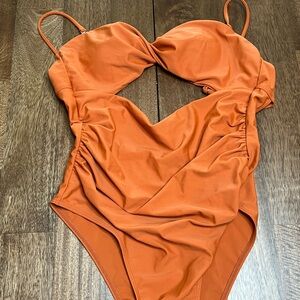 Women’s Orange One-Piece Swimsuit